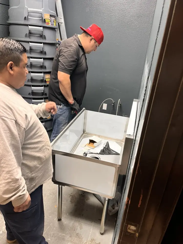 Commercial plumbing and sink installation in Andover
